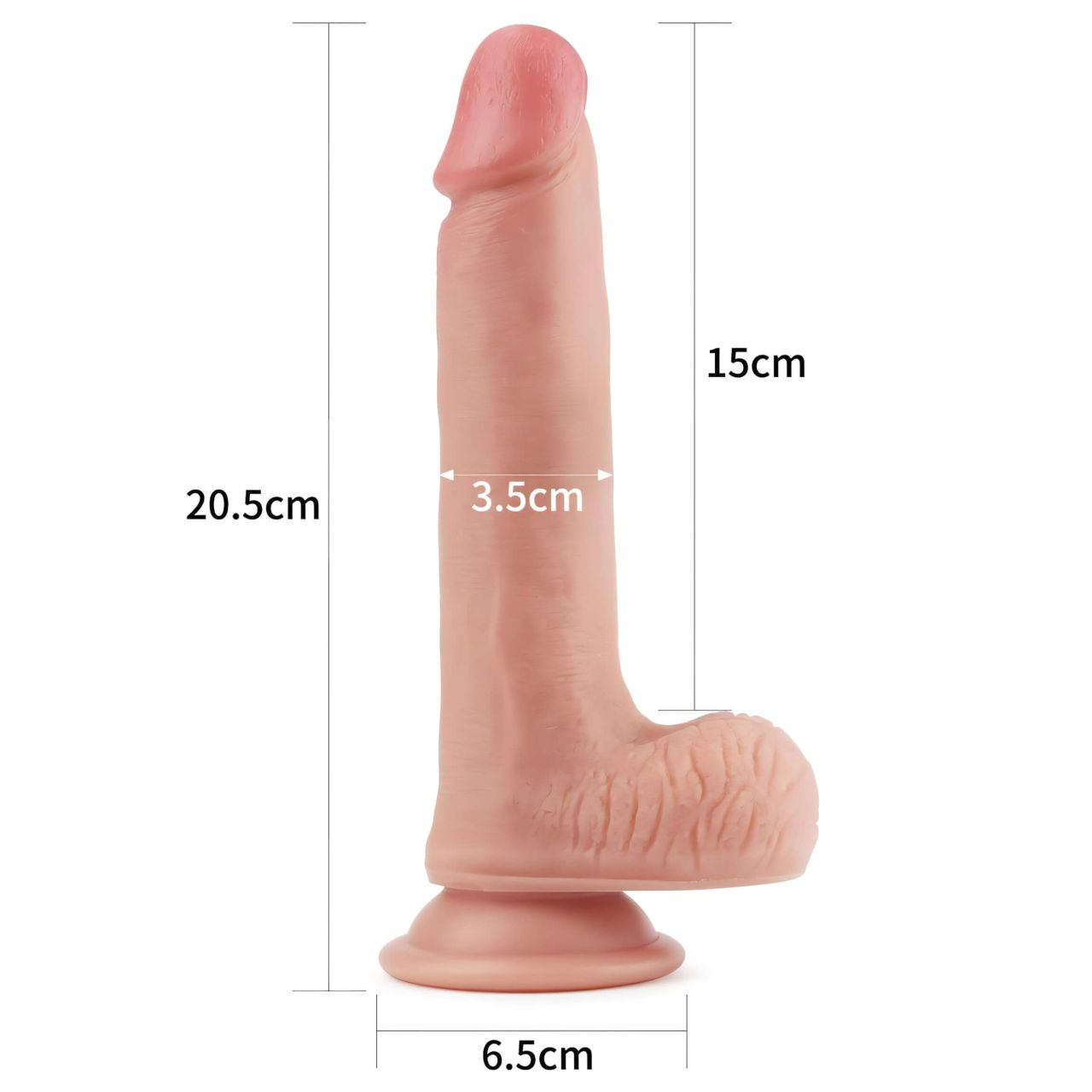 Lovetoy Nature Cock - kétrétegű élethű dildó - 20 cm (testszínű) Lovetoy Nature Cock - kétrétegű élethű dildó - 20 cm (testszínű)