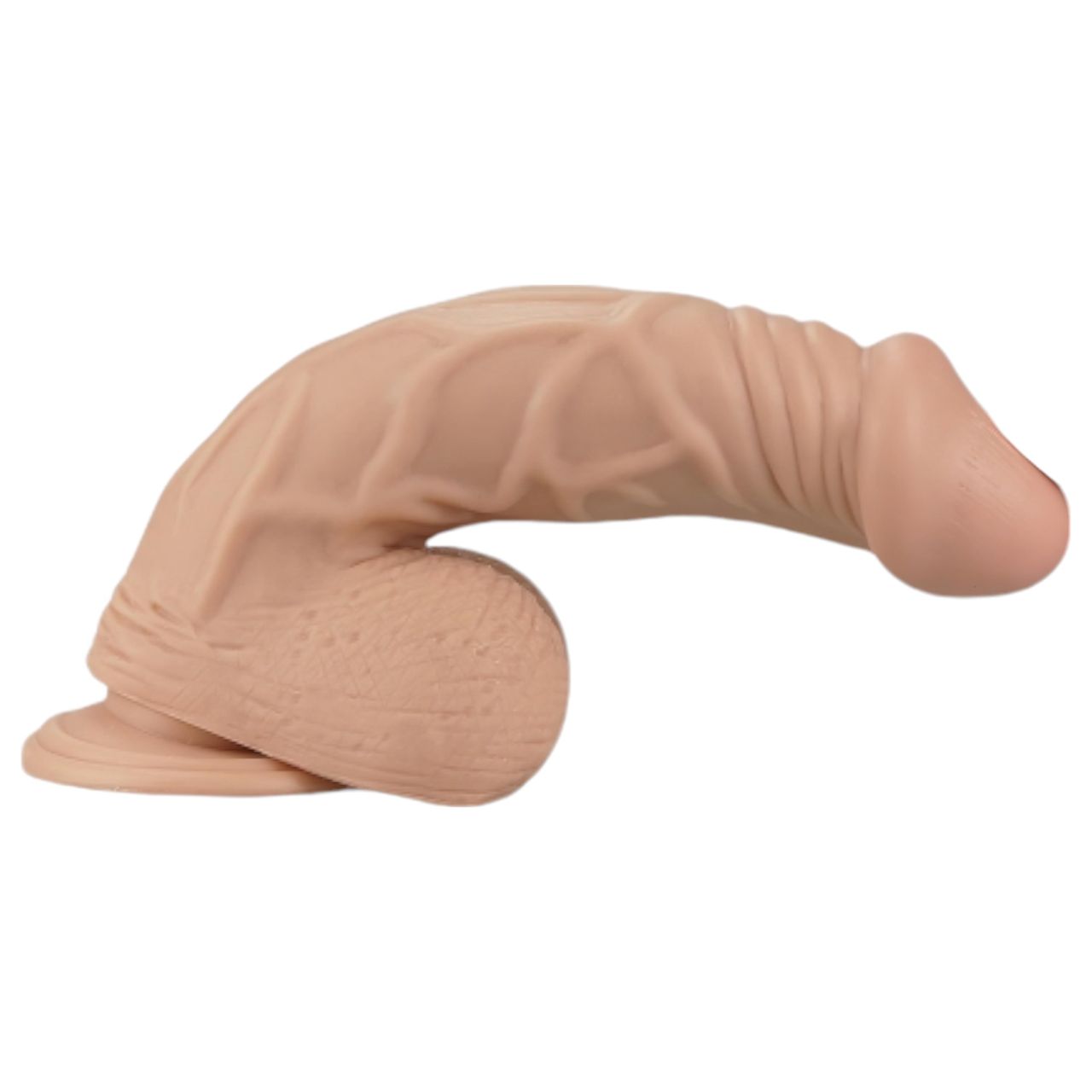 Lovetoy Real Extreme - tapadókorongos dildó - 23 cm (testszínű)