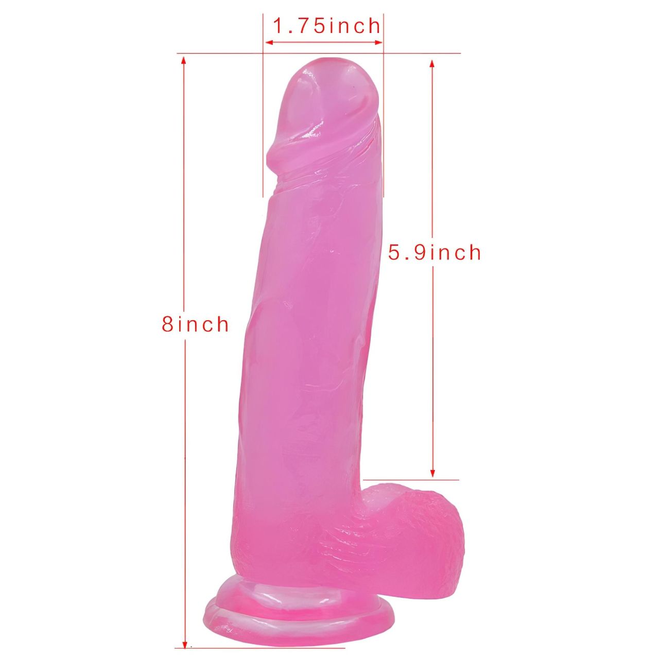 Lovetoy Jelly Studs - tapadókorongos dildó - 20 cm (pink) Lovetoy Jelly Studs - tapadókorongos dildó - 20 cm (pink)