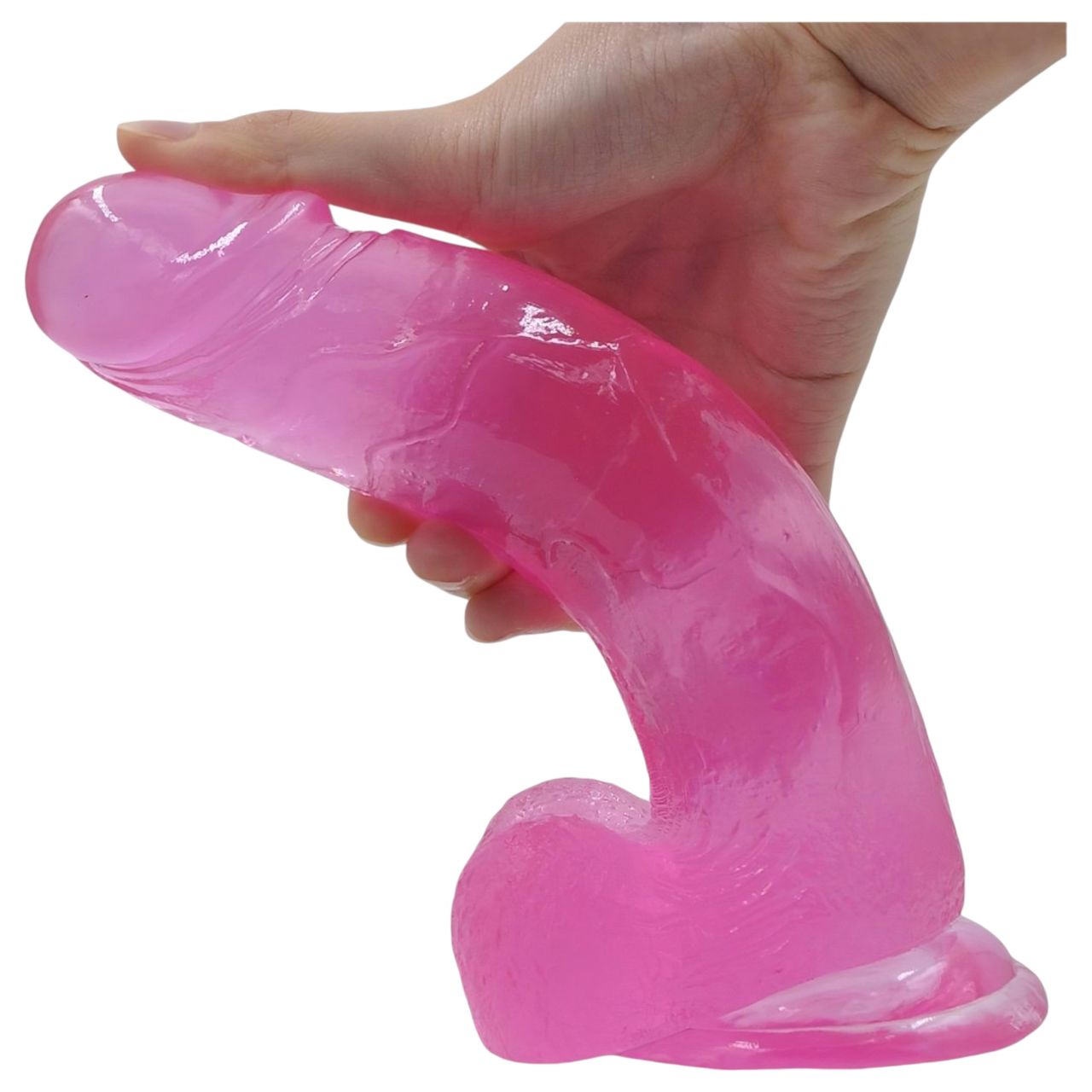 Lovetoy Jelly Studs - tapadókorongos dildó - 20 cm (pink) Lovetoy Jelly Studs - tapadókorongos dildó - 20 cm (pink)