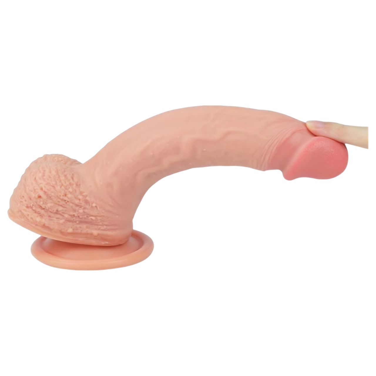 Lovetoy Nature Cock - tapadókorongos élethű dildó - 21 cm (testszínű)