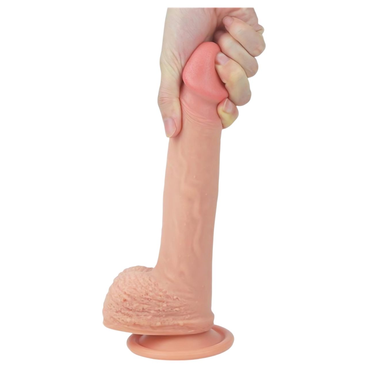 Lovetoy Nature Cock - tapadókorongos élethű dildó - 21 cm (testszínű)