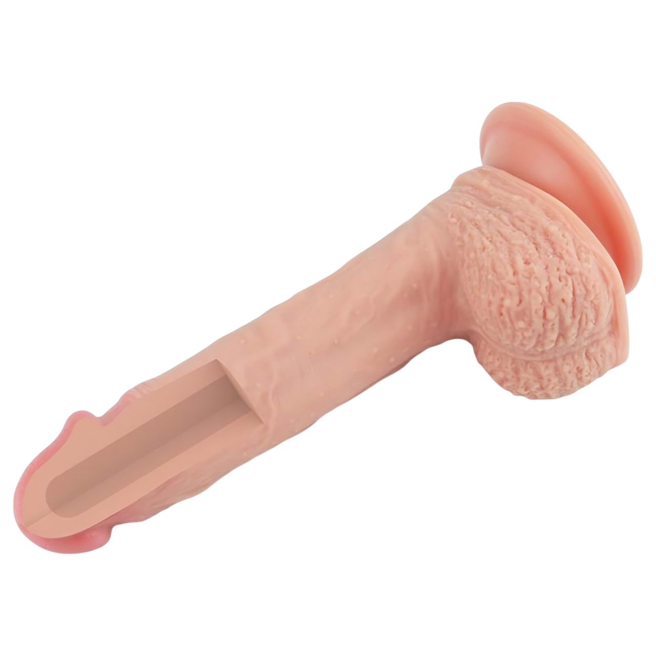Lovetoy Nature Cock - tapadókorongos élethű dildó - 21 cm (testszínű)