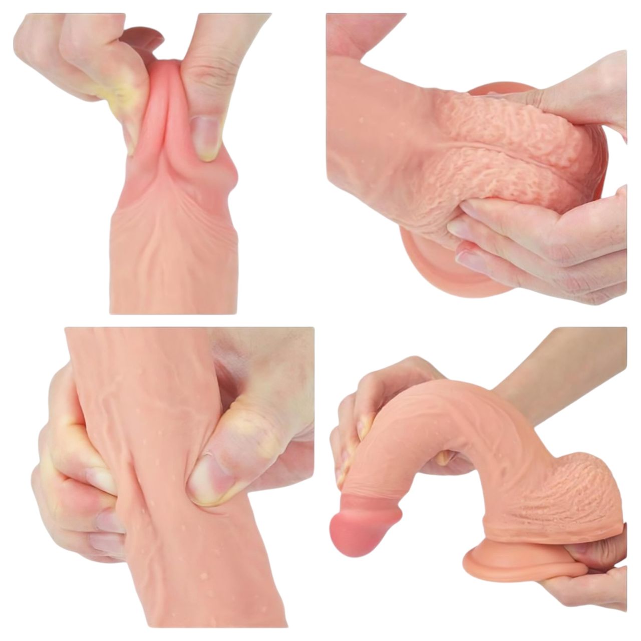 Lovetoy Nature Cock - tapadókorongos élethű dildó - 21 cm (testszínű)