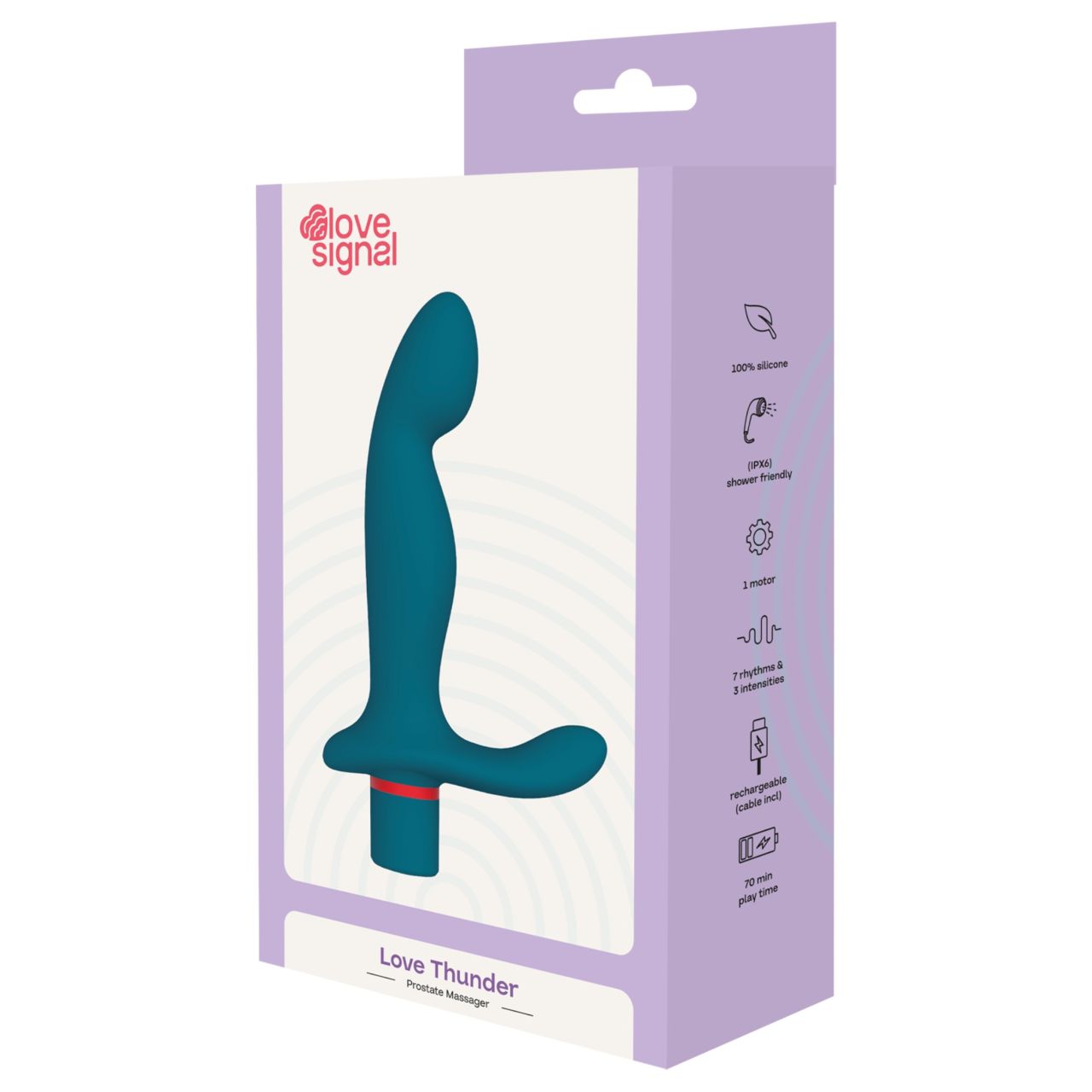 Dreamtoys Love Signal - prosztatamassírozó vibrátor (türkiz)