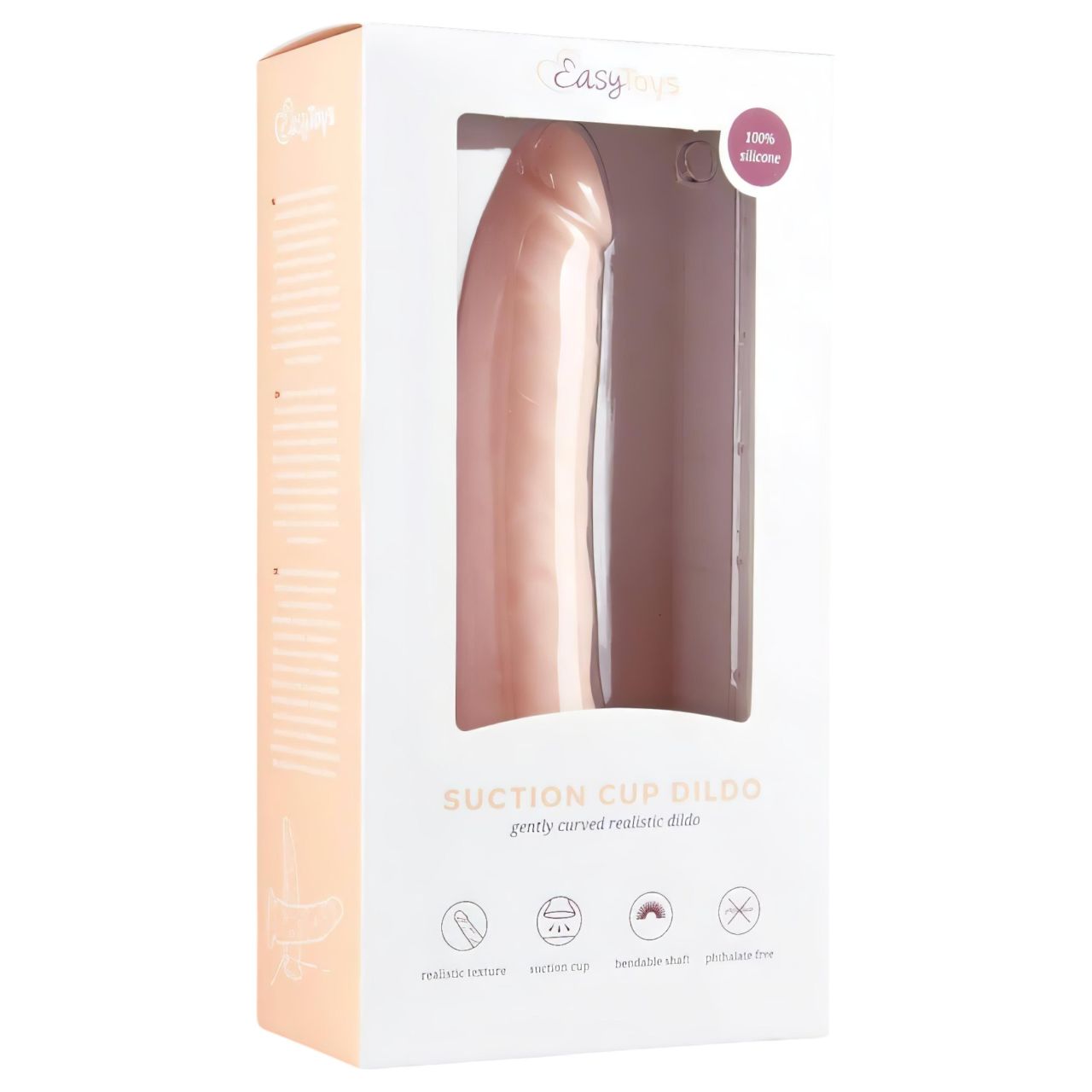 EasyToys - tapadókorongos 100% szilikon dildó (21 cm, testszínű) EasyToys - tapadókorongos 100% szilikon dildó (21 cm, testszínű)