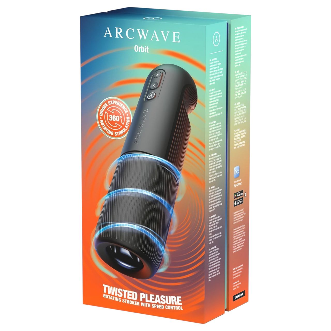 Arcwave Orbit - forgó maszturbátor (fekete)