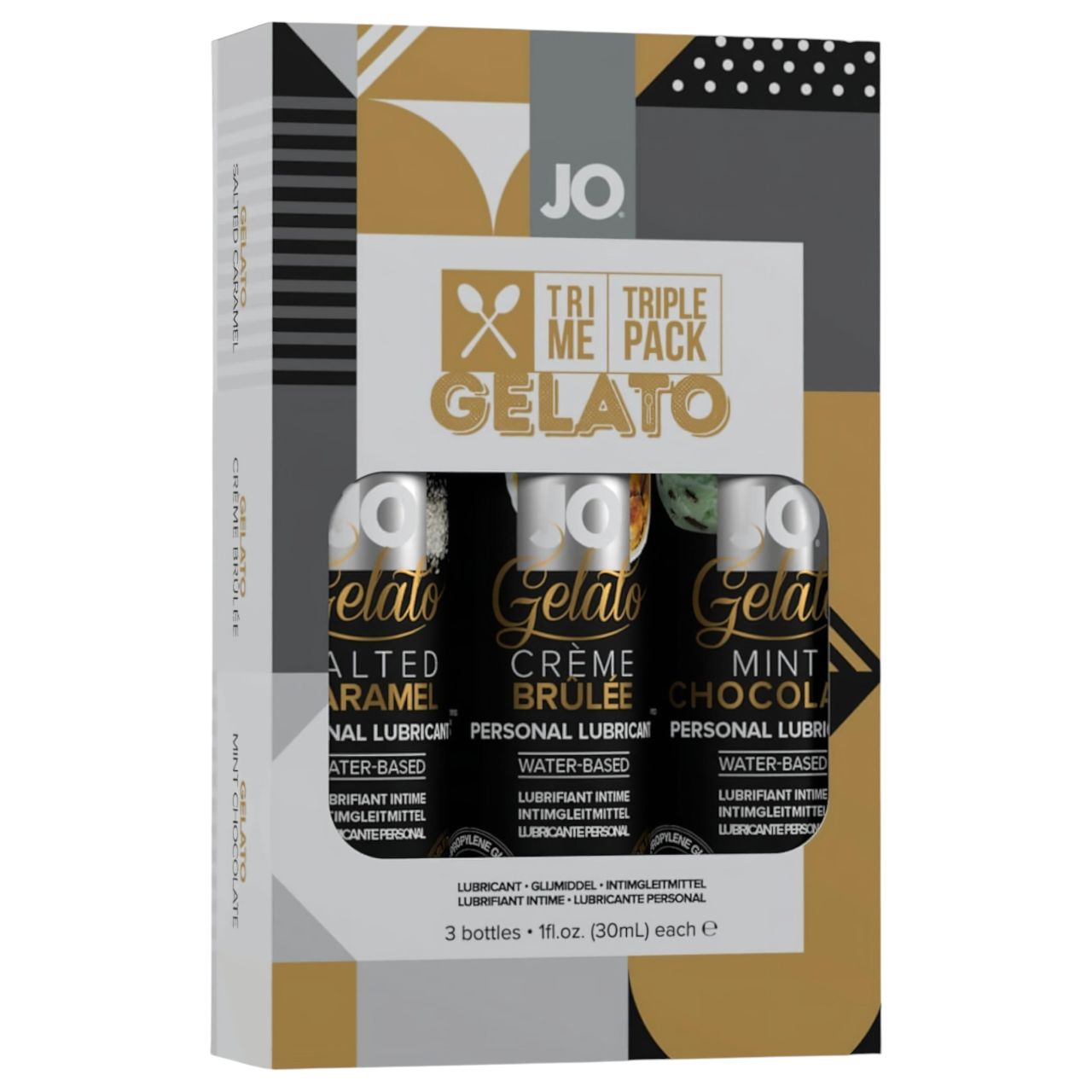 System JO - System Gelato - ízesített síkosító szett (3 × 30 ml)