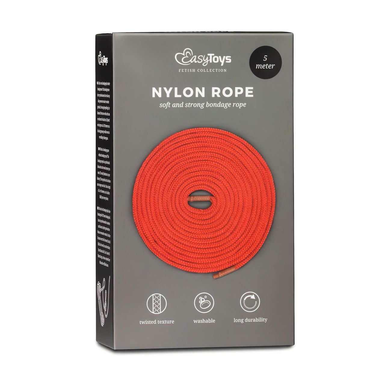 EasyToys Rope - bondage kötél (5 m, piros) EasyToys Rope - bondage kötél (5 m, piros)