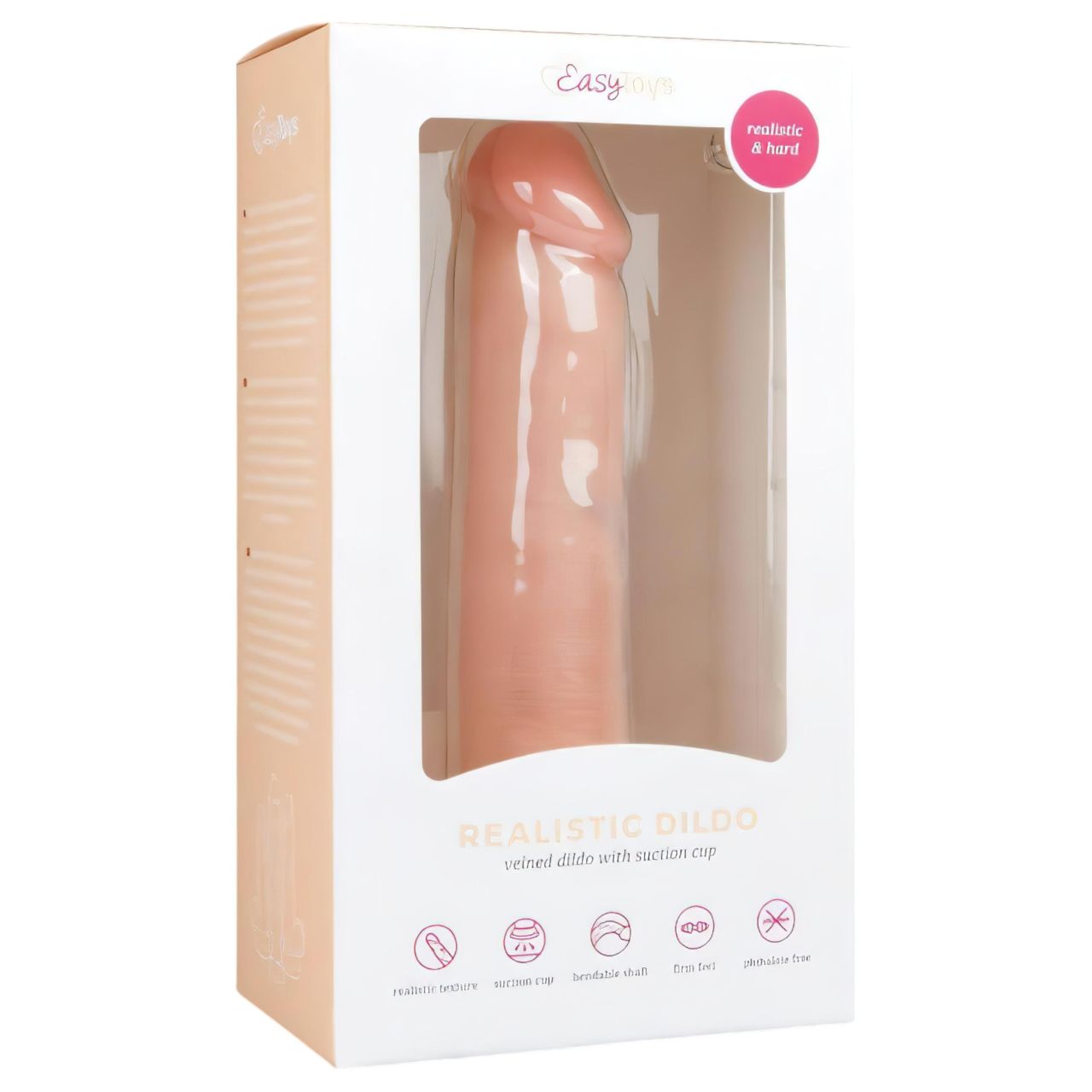 EasyToys - élethű dildó tapadókoronggal (20,5 cm, bőrszínű)