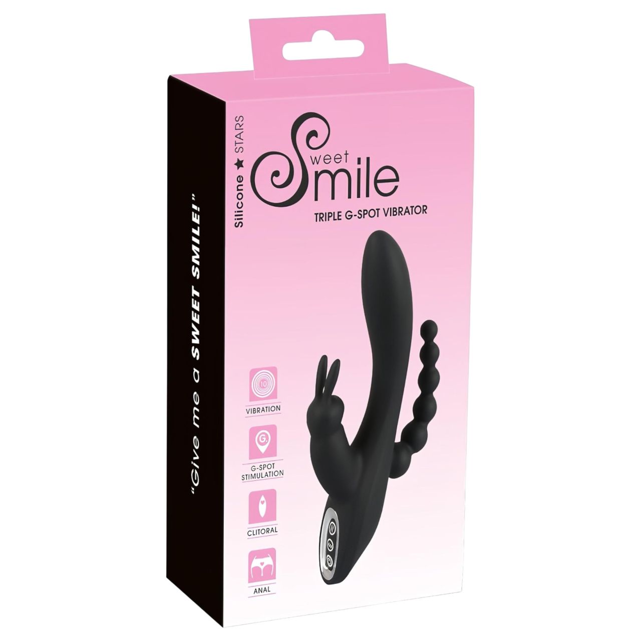 SMILE Triple - akkus, vízálló 3 ágú vibrátor (fekete) SMILE Triple - akkus, vízálló 3 ágú vibrátor (fekete)