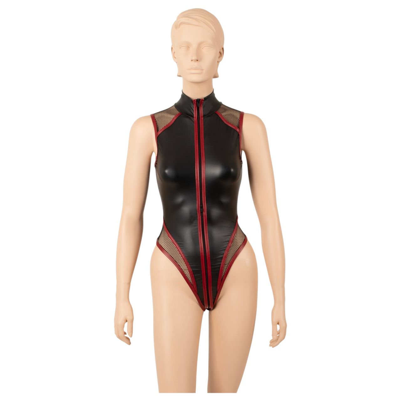 Cottelli - cipzáras necc body (fekete)