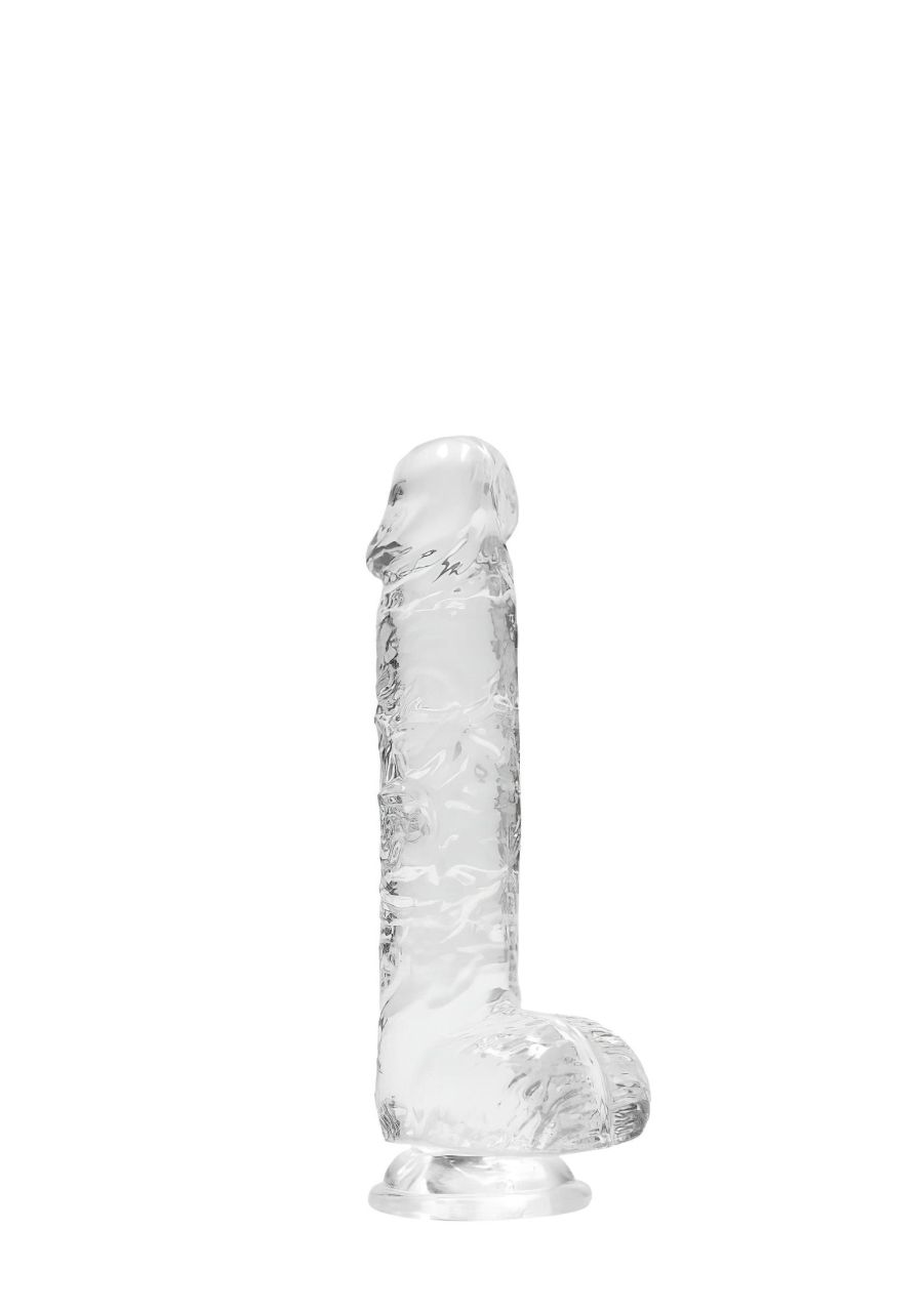 RealRock - átlátszó élethű dildó (átlátszó, 15 cm)