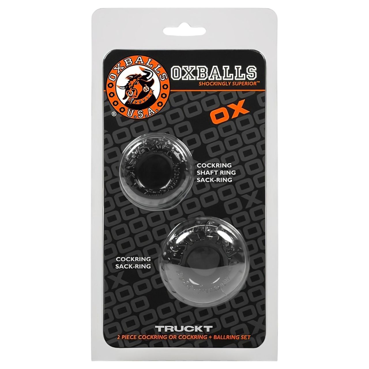 OXBALLS - bordázott péniszgyűrű szett (fekete) OXBALLS - bordázott péniszgyűrű szett (fekete)