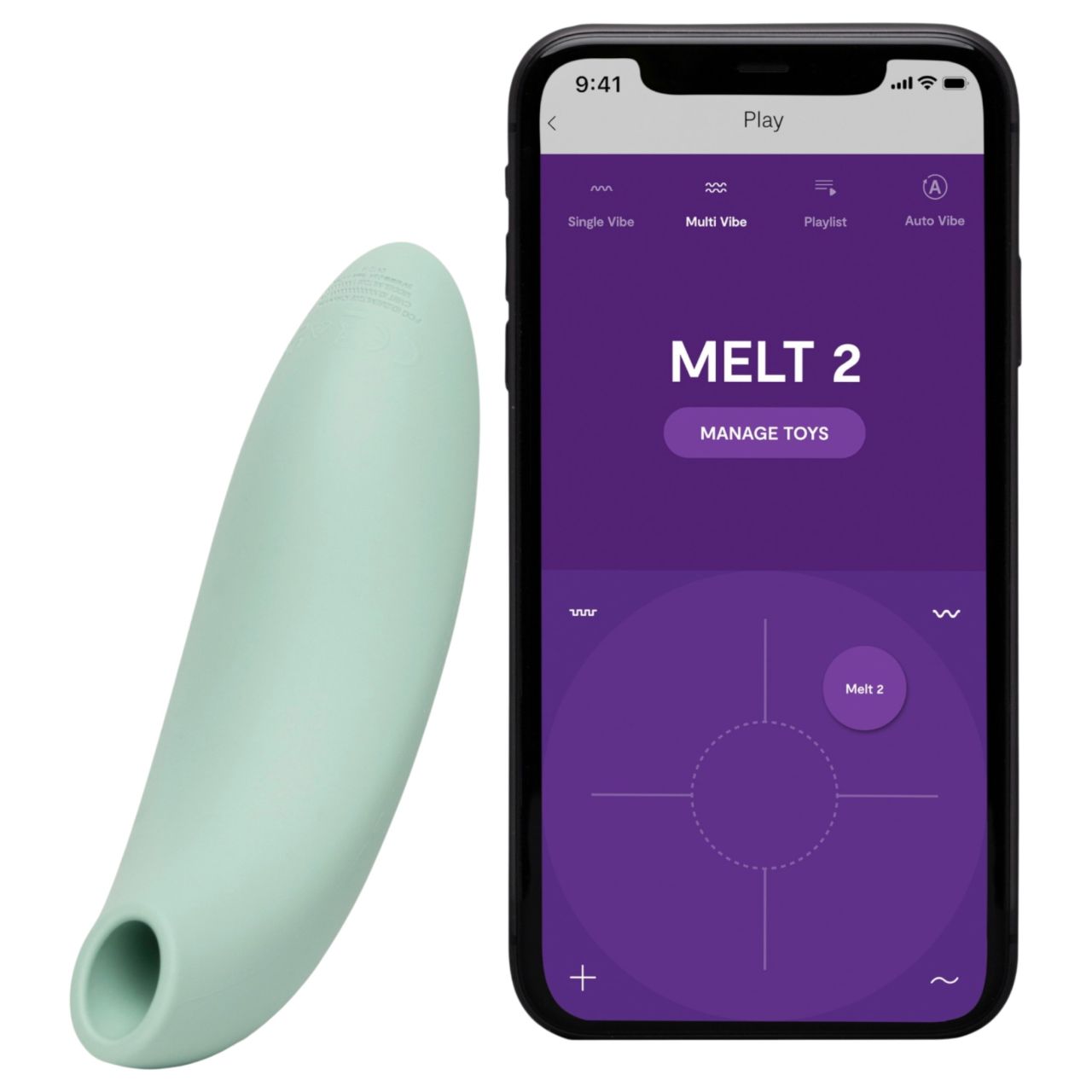 We-Vibe Melt 2 - App-vezérelt léghullámos csiklóizgató (türkiz)