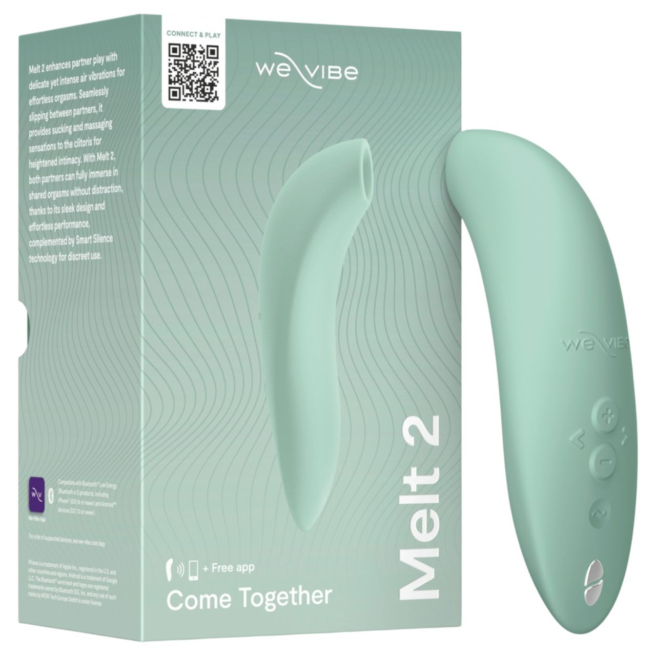 We-Vibe Melt 2 - App-vezérelt léghullámos csiklóizgató (türkiz)
