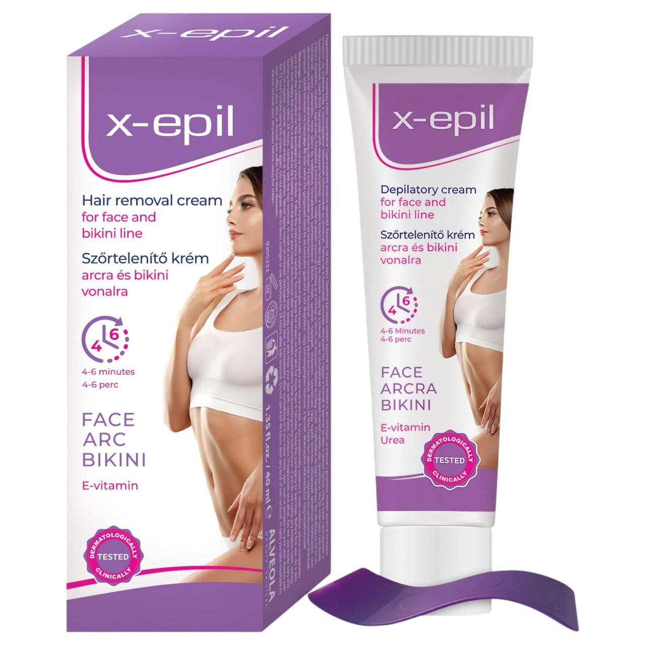 X-Epil - szőrtelenítő krém arcra/bikini vonalra (40 ml) X-Epil - szőrtelenítő krém arcra/bikini vonalra (40 ml)