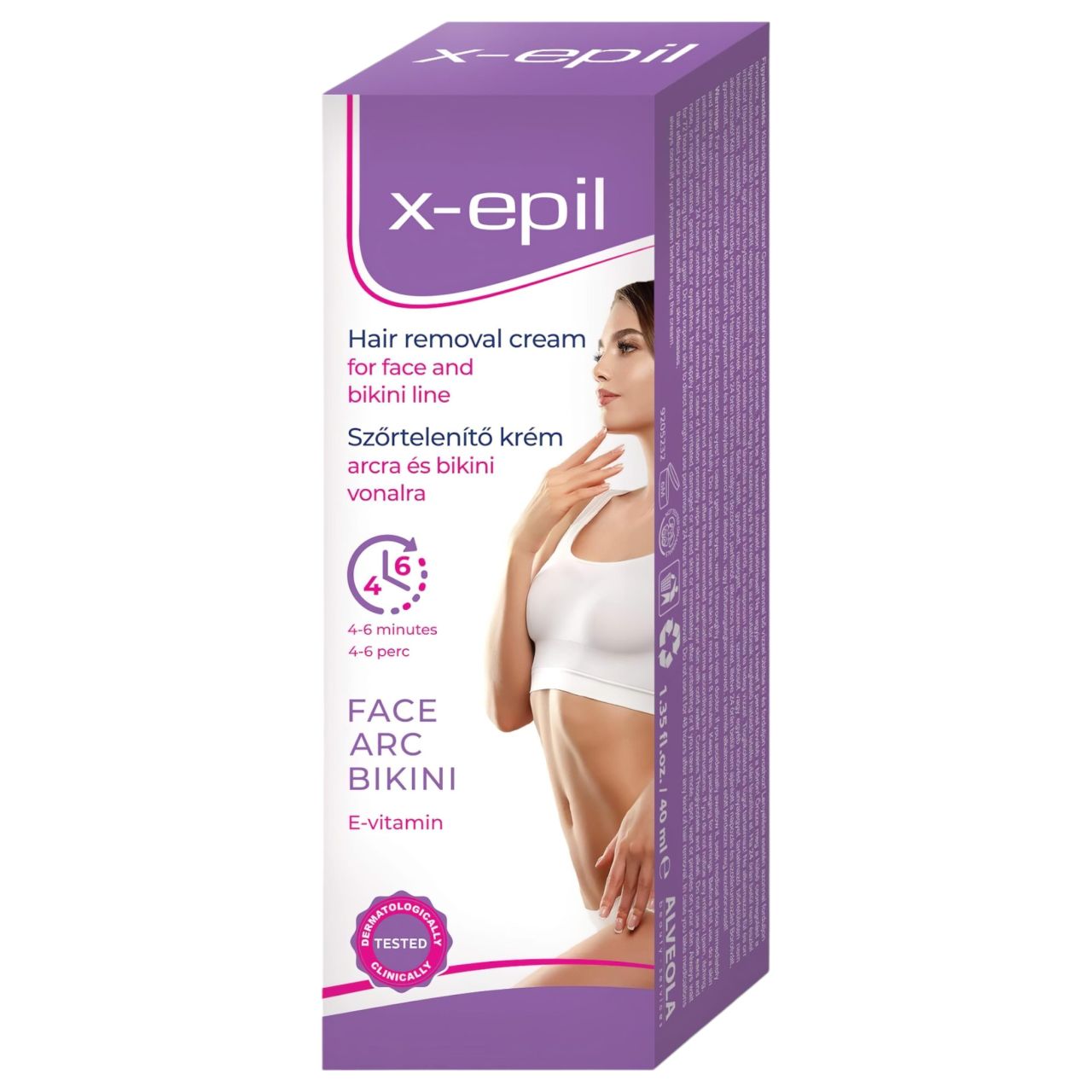 X-Epil - szőrtelenítő krém arcra/bikini vonalra (40 ml) X-Epil - szőrtelenítő krém arcra/bikini vonalra (40 ml)