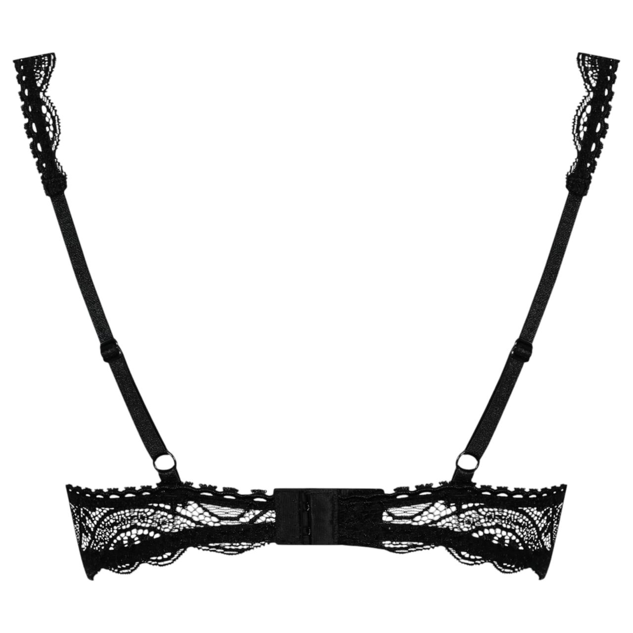 Obsessive Miamor - csipkés push-up melltartó (fekete)