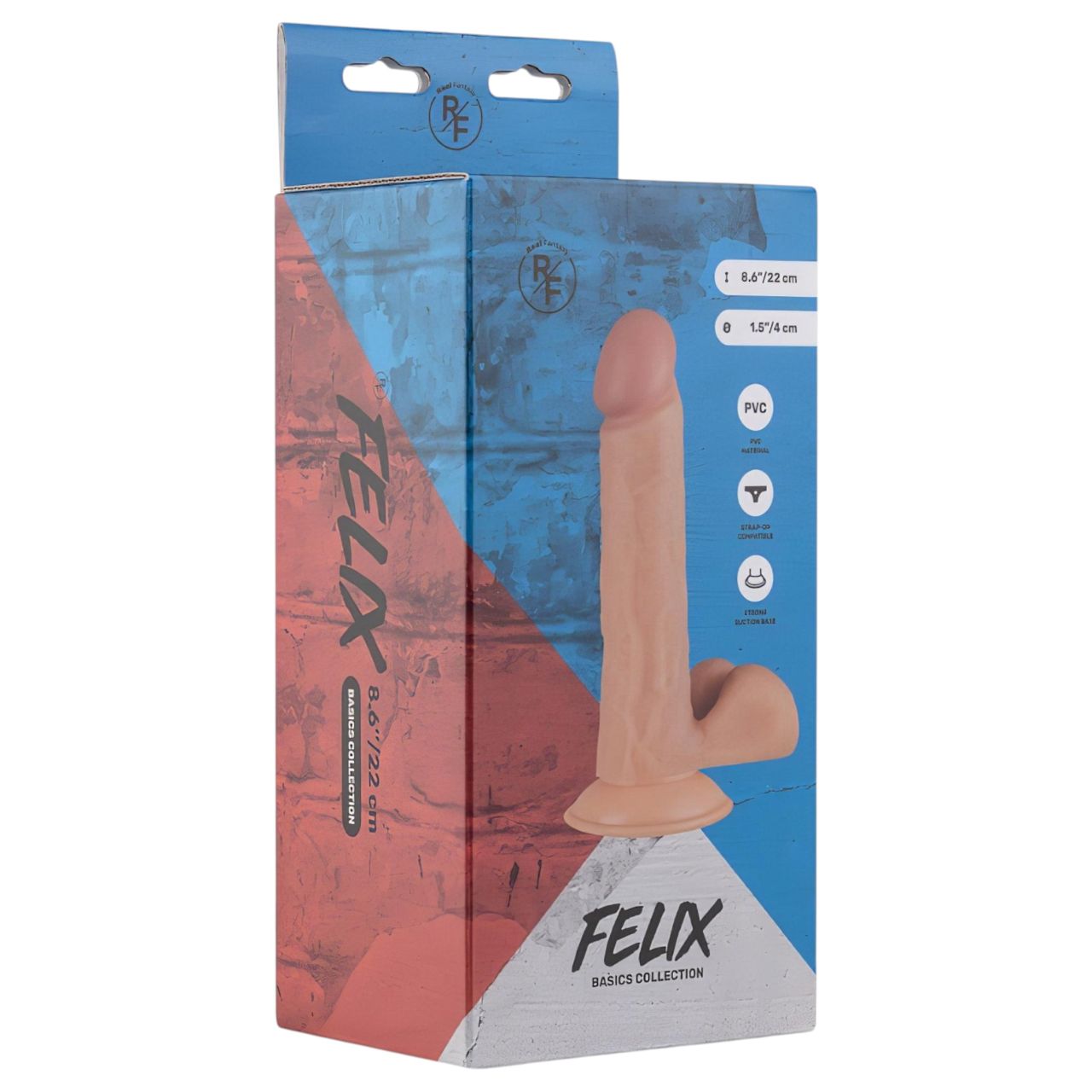 Real Fantasy Felix - herés élethű dildó - 22 cm (testszínű) Real Fantasy Felix - herés élethű dildó - 22 cm (testszínű)