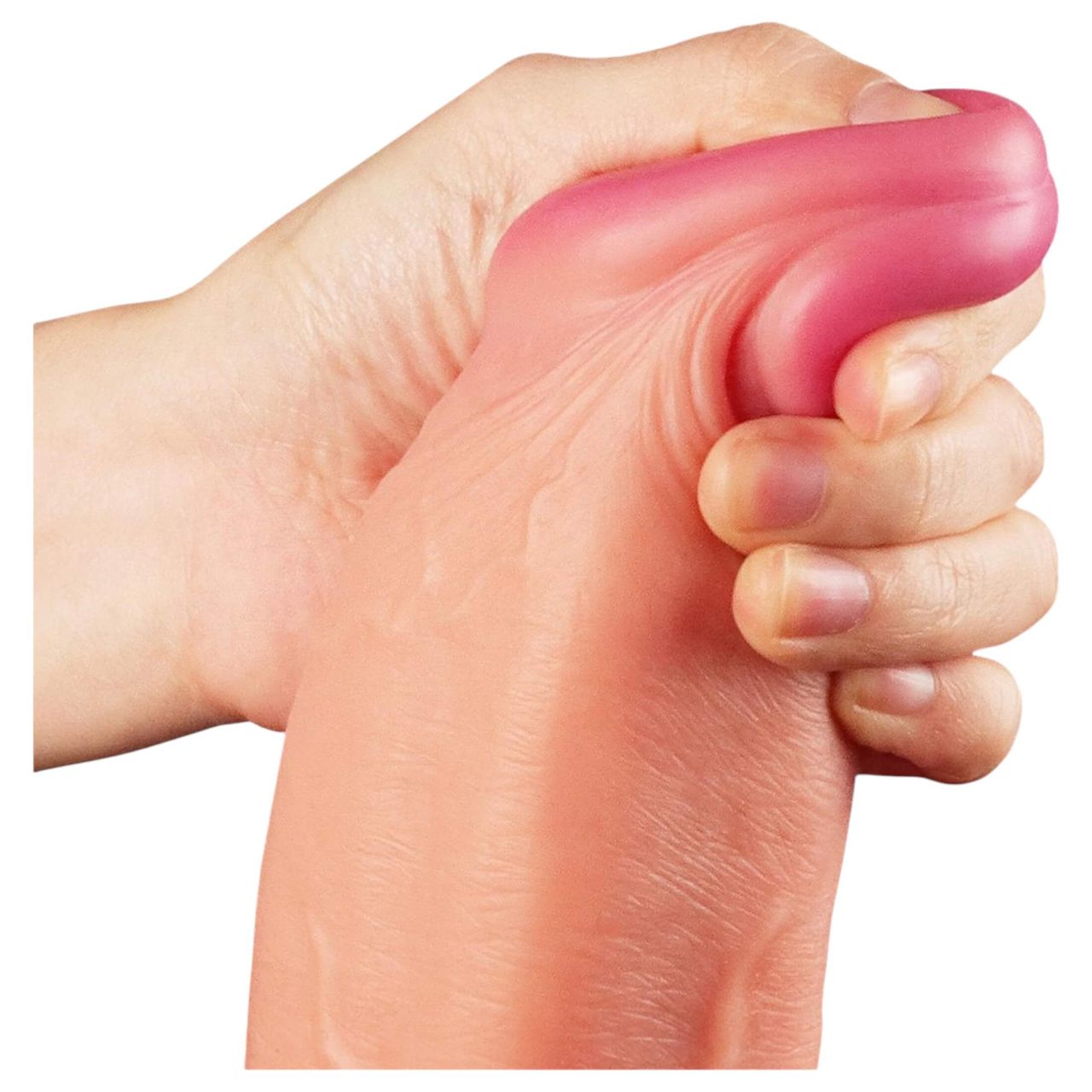Lovetoy Nature Cock - kétrétegű élethű dildó - 30 cm (testszínű)