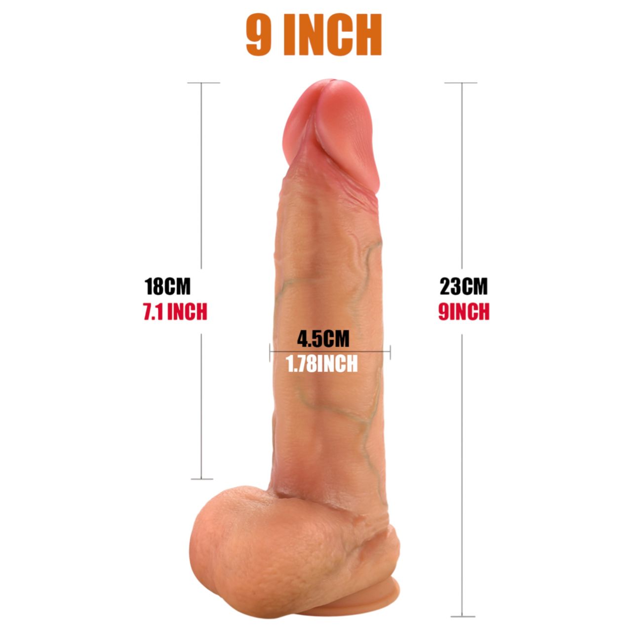 FeelSkin - ultra realisztikus herés dildó - natúr (23 cm)