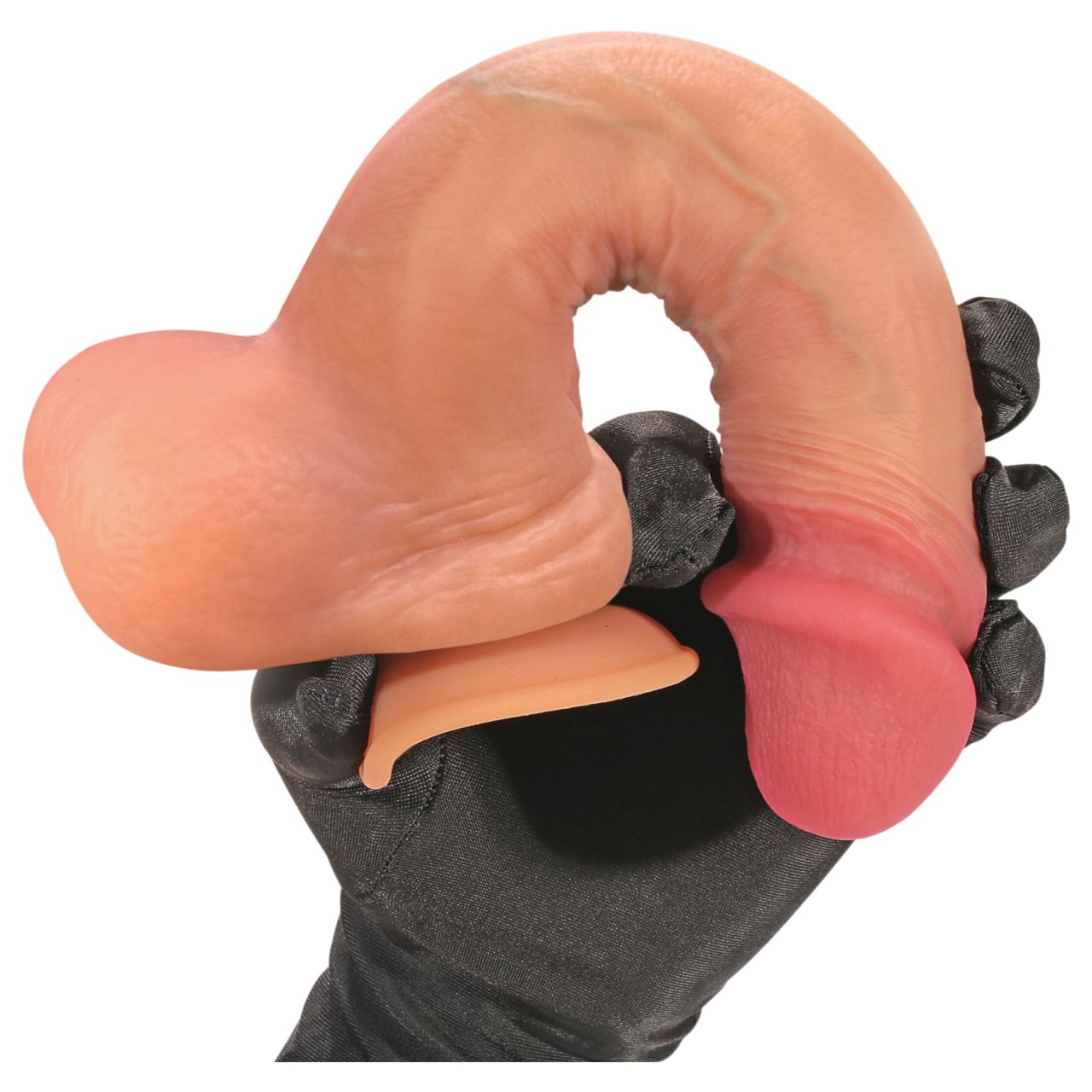 FeelSkin - ultra realisztikus herés dildó - natúr (21 cm)