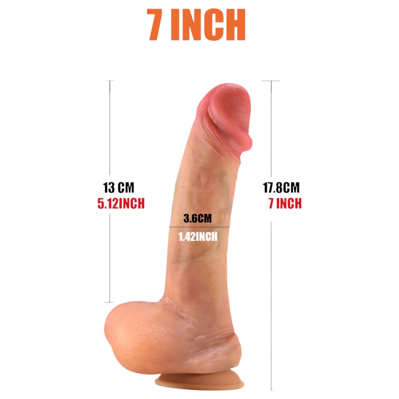 FeelSkin - ultra realisztikus dildó - natúr (18 cm)