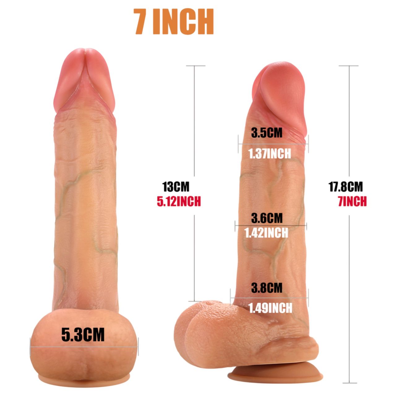 FeelSkin - ultra realisztikus herés dildó - natúr (18,5 cm)
