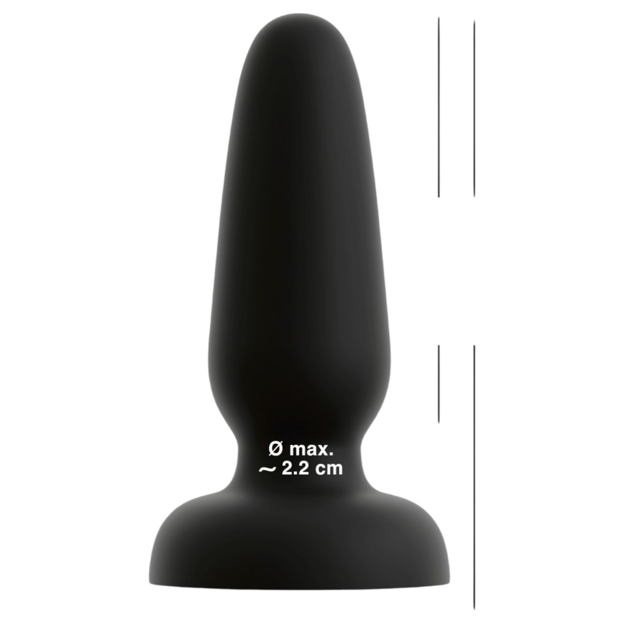 Black Velvets - tapadókorongos szilikon anál plug (fekete) - S Black Velvets - tapadókorongos szilikon anál plug (fekete) - S