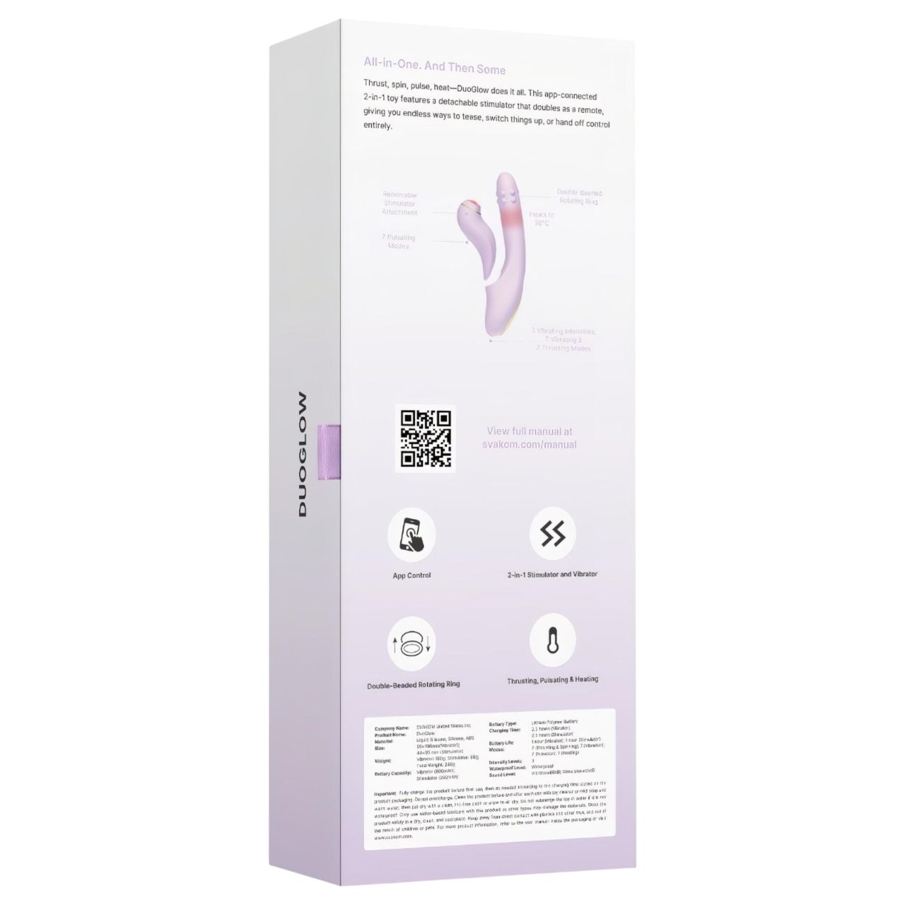 Svakom DuoGlow - App-vezérelt G-pont és csiklóizgató vibrátor (lila) Svakom DuoGlow - App-vezérelt G-pont és csiklóizgató vibrátor (lila)