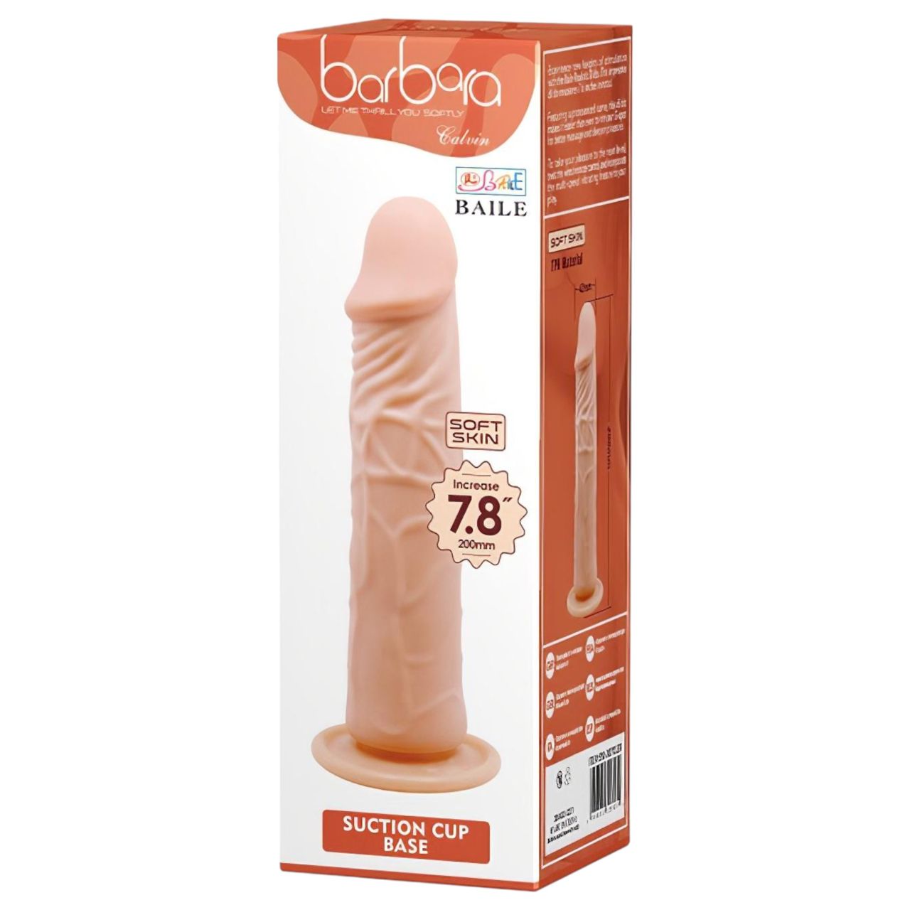 Baile Barbara Calvin - élethű dildó - 20 cm (testszínű)