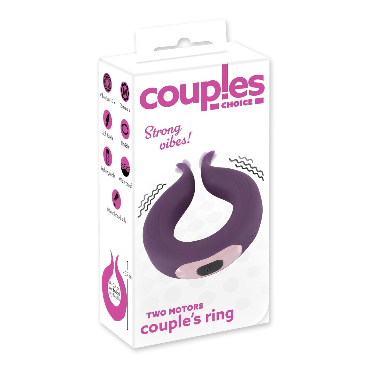 Couples Choice - akkus, 2 motoros péniszgyűrű (lila) Couples Choice - akkus, 2 motoros péniszgyűrű (lila)