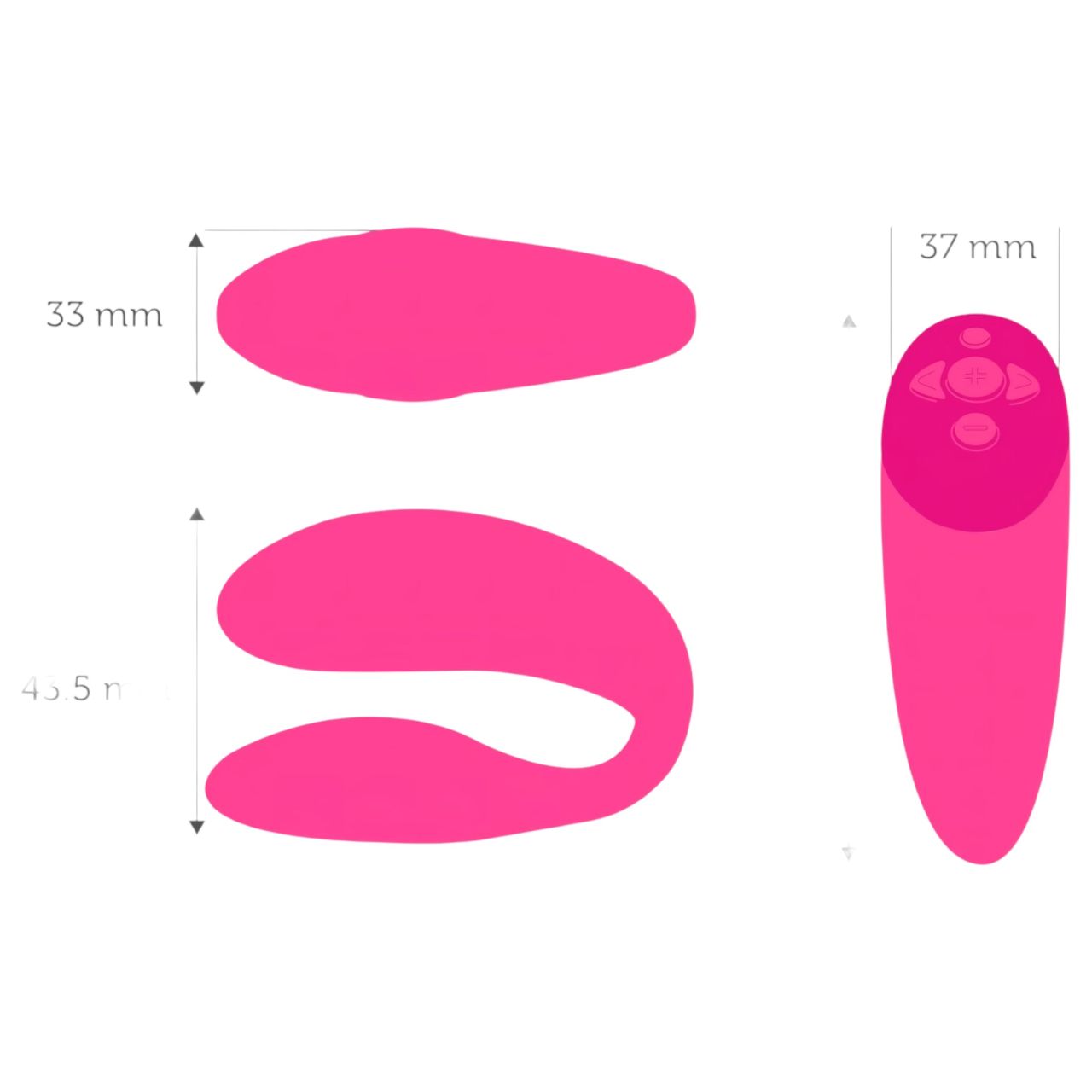 / We-Vibe Chorus hands-free pár-vibrátor Squeeze Remote-tal (Pink)