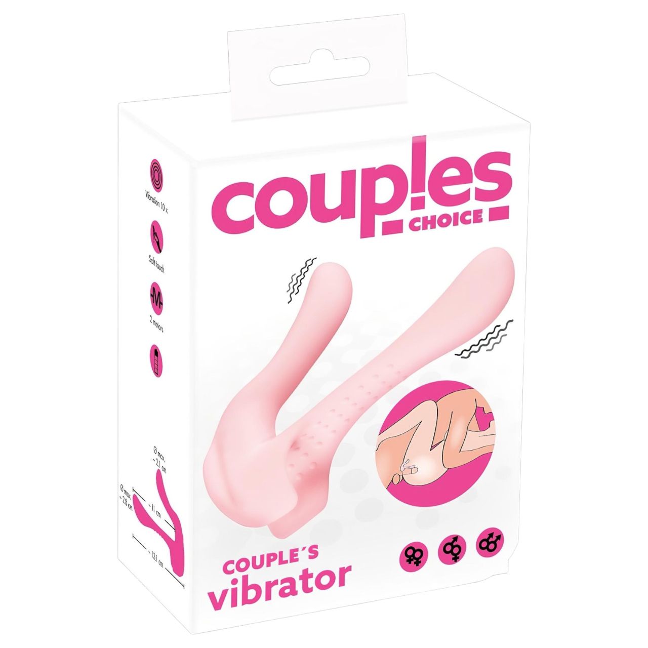 Couples Choice - 2 motoros párvibrátor (rózsaszín)