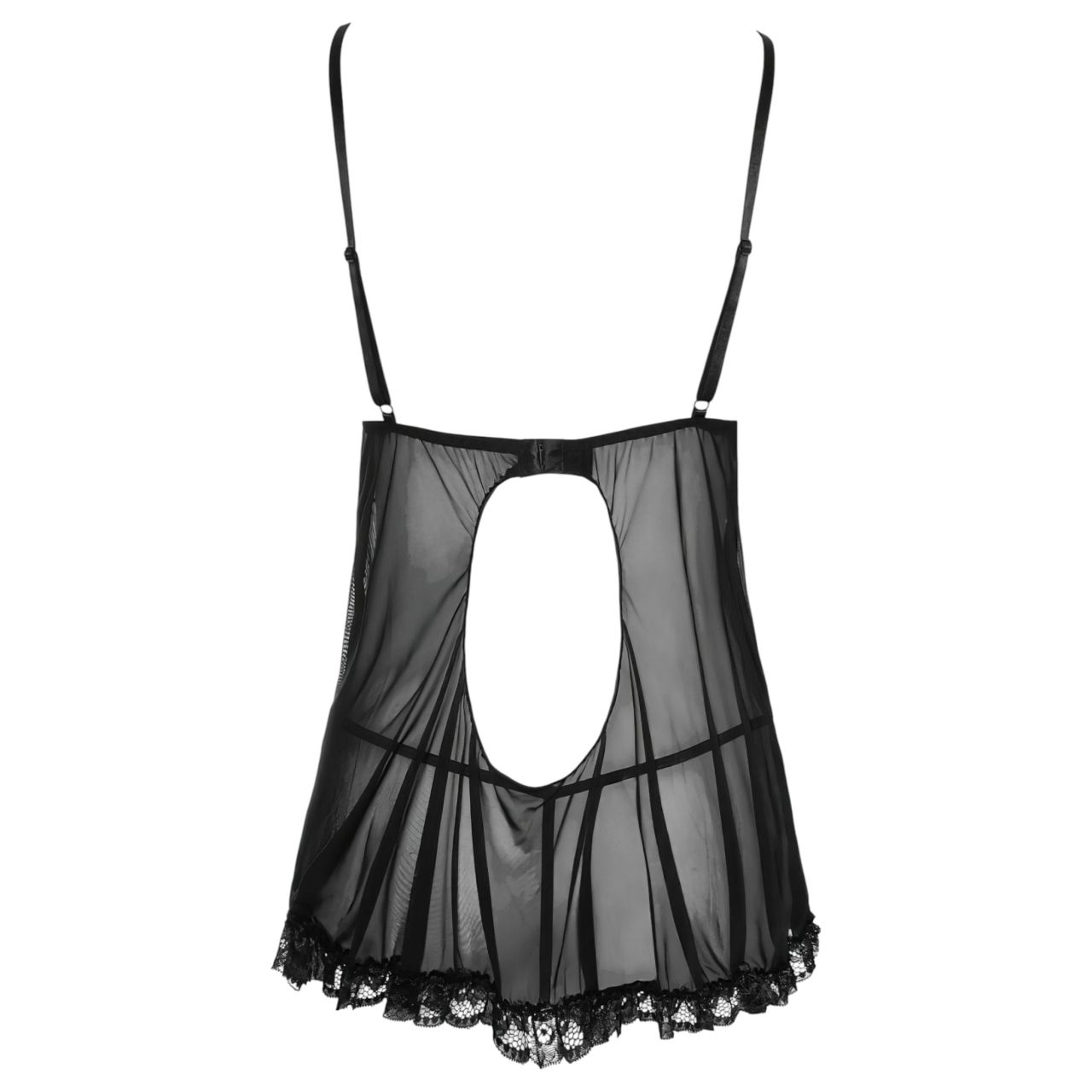 Cottelli - Lenge, fodros babydoll (fekete) Cottelli - Lenge, fodros babydoll (fekete)
