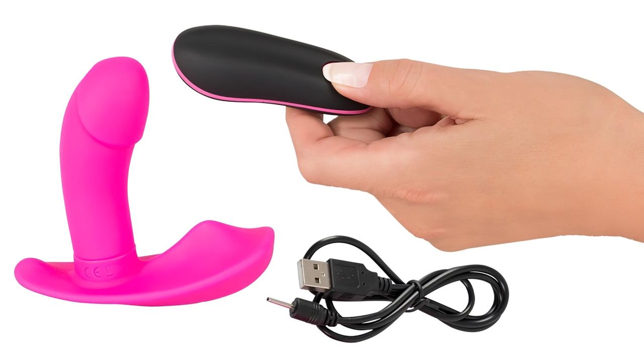 SMILE Panty - hordható akkus, rádiós vibrátor (pink)