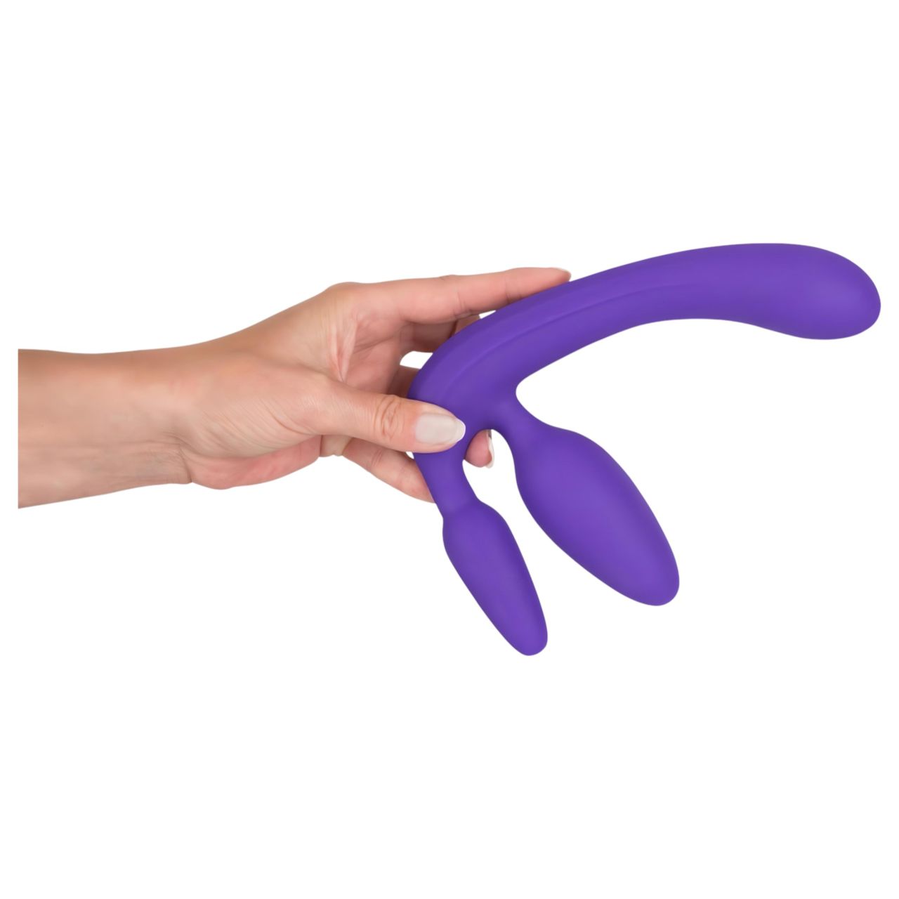 You2Toys - Tripla, felcsatolható dildó tartópánt nélkül (lila)