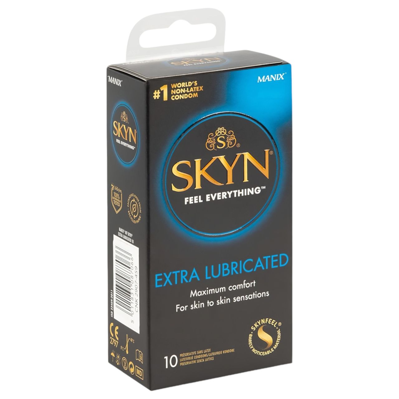 Manix SKYN Extra Lubricated - extra síkosított latexmentes óvszer (10 db)