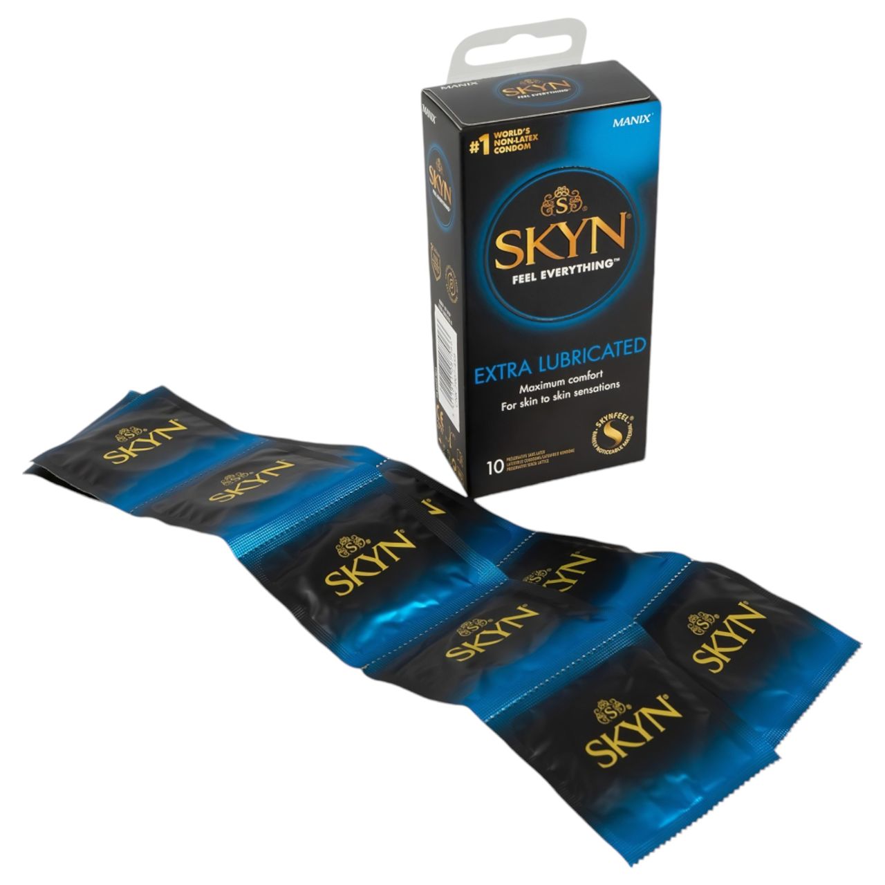 Manix SKYN Extra Lubricated - extra síkosított latexmentes óvszer (10 db)