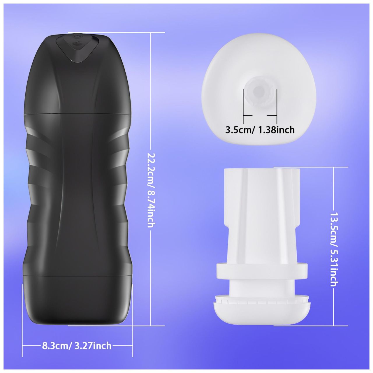 AlvUp - szívó-vibráló maszturbátor (fekete) AlvUp - szívó-vibráló maszturbátor (fekete)
