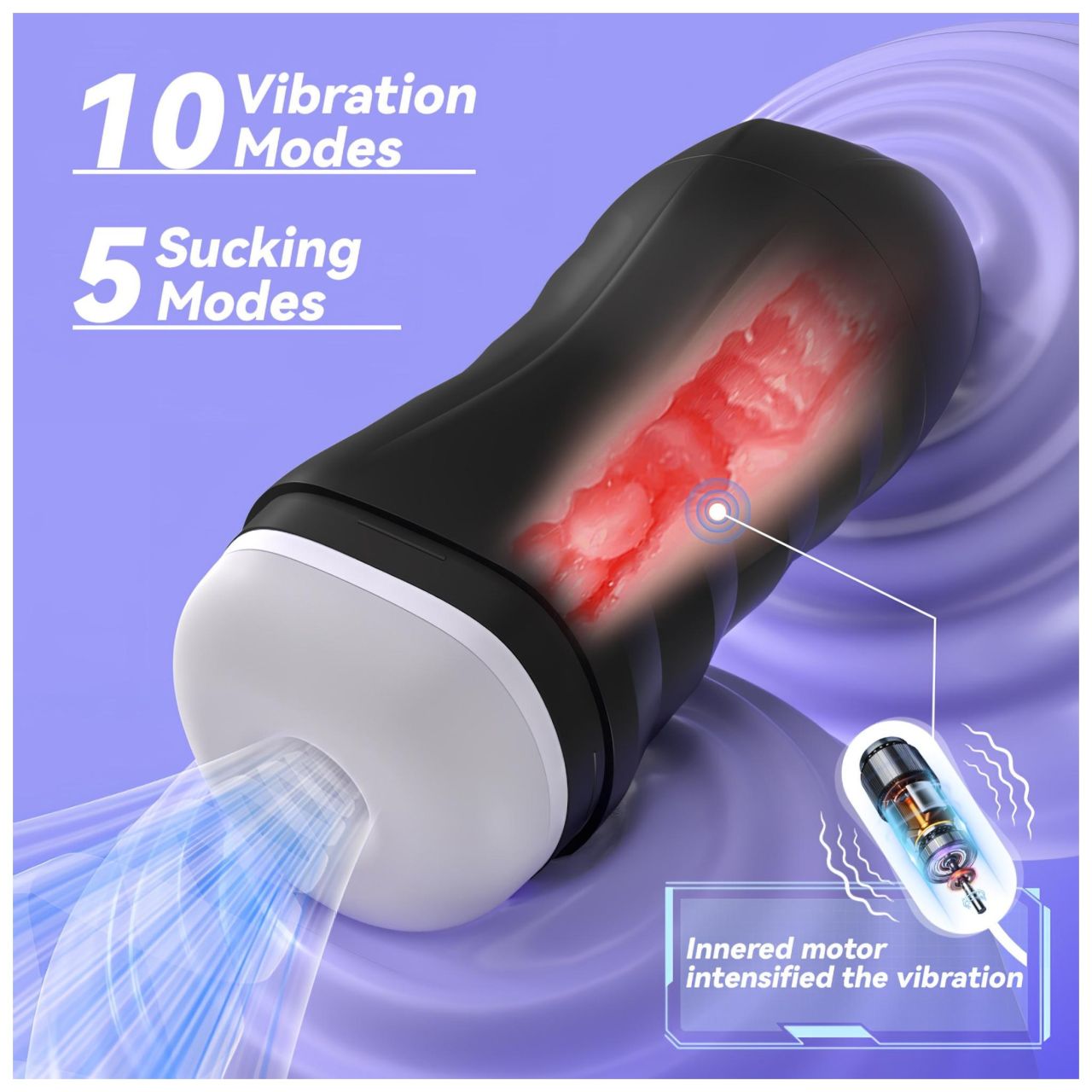 AlvUp - szívó-vibráló maszturbátor (fekete) AlvUp - szívó-vibráló maszturbátor (fekete)