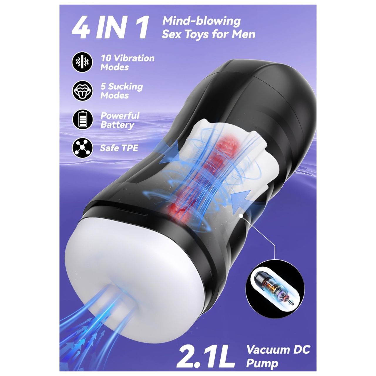 AlvUp - szívó-vibráló maszturbátor (fekete) AlvUp - szívó-vibráló maszturbátor (fekete)