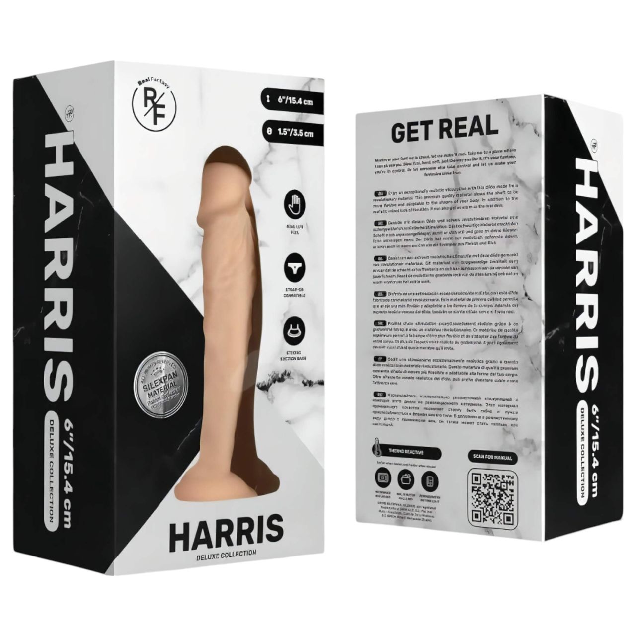 Real Fantasy Harris - élethű dildó - 15 cm (testszínű)