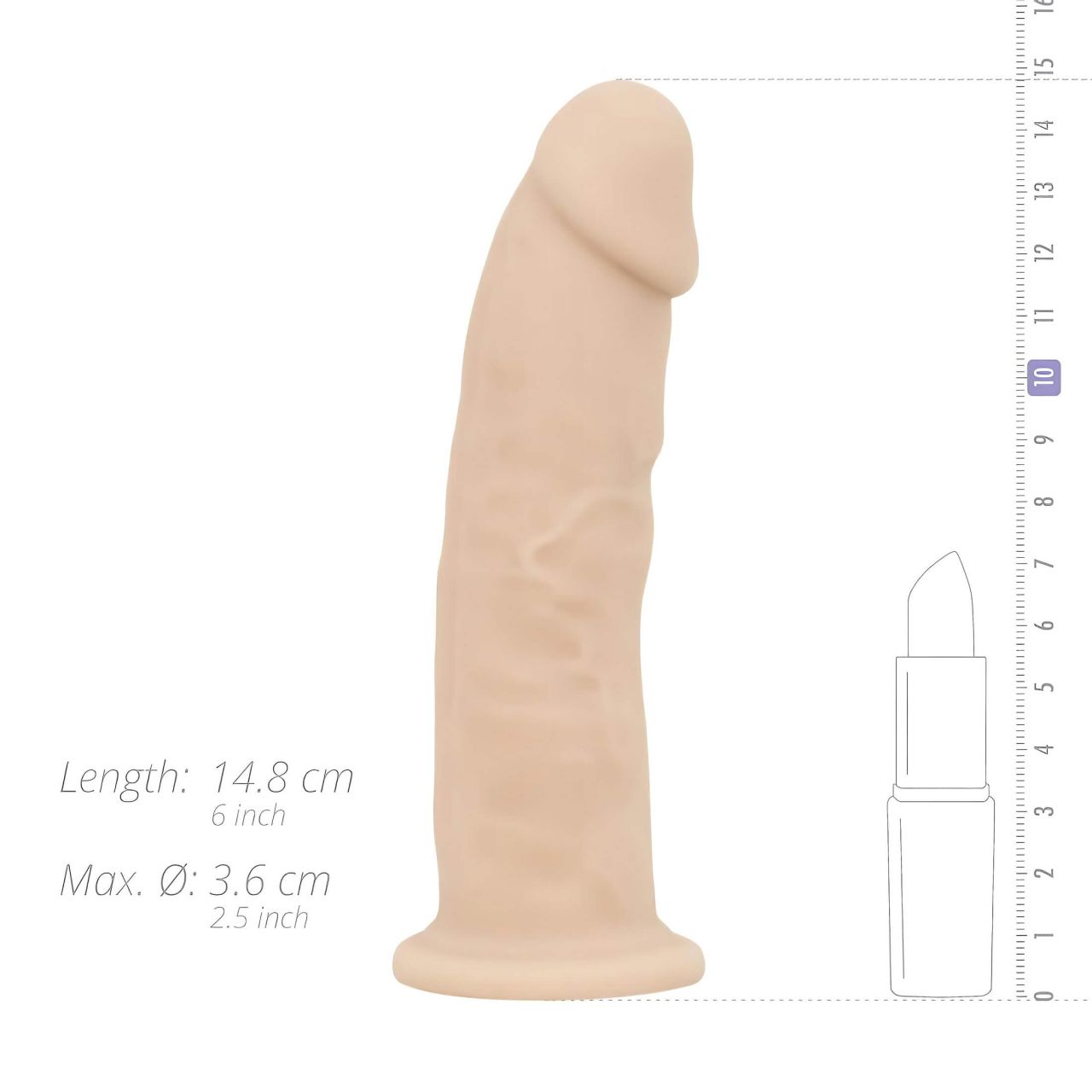 Real Fantasy Harris - élethű dildó - 15 cm (testszínű)