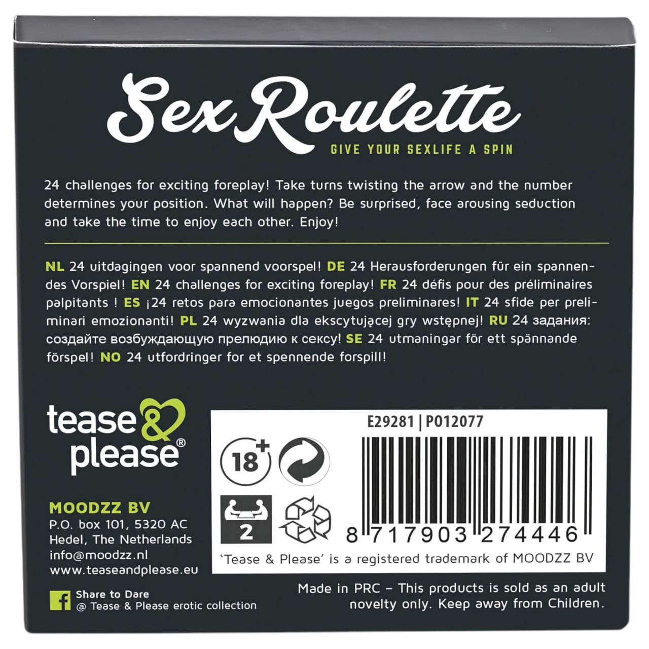 tease & please - Sex Roulette Foreplay - erotikus rulett társasjáték tease & please - Sex Roulette Foreplay - erotikus rulett társasjáték