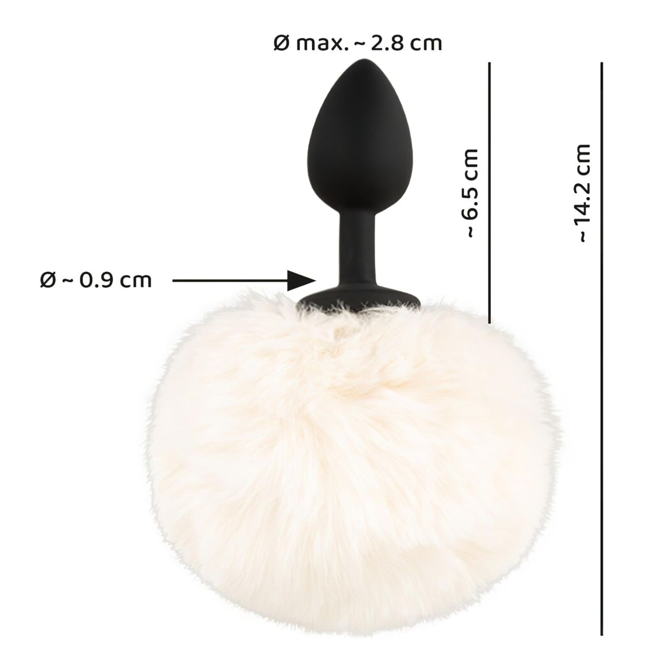 You2Toys - anál plug nyuszifarokkal (fekete) You2Toys - anál plug nyuszifarokkal (fekete)