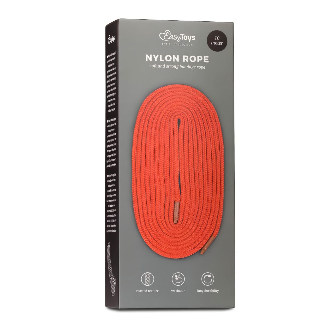 EasyToys Rope - piros bondage kötél shibari kötözéshez (10 m) EasyToys Rope - piros bondage kötél shibari kötözéshez (10 m)