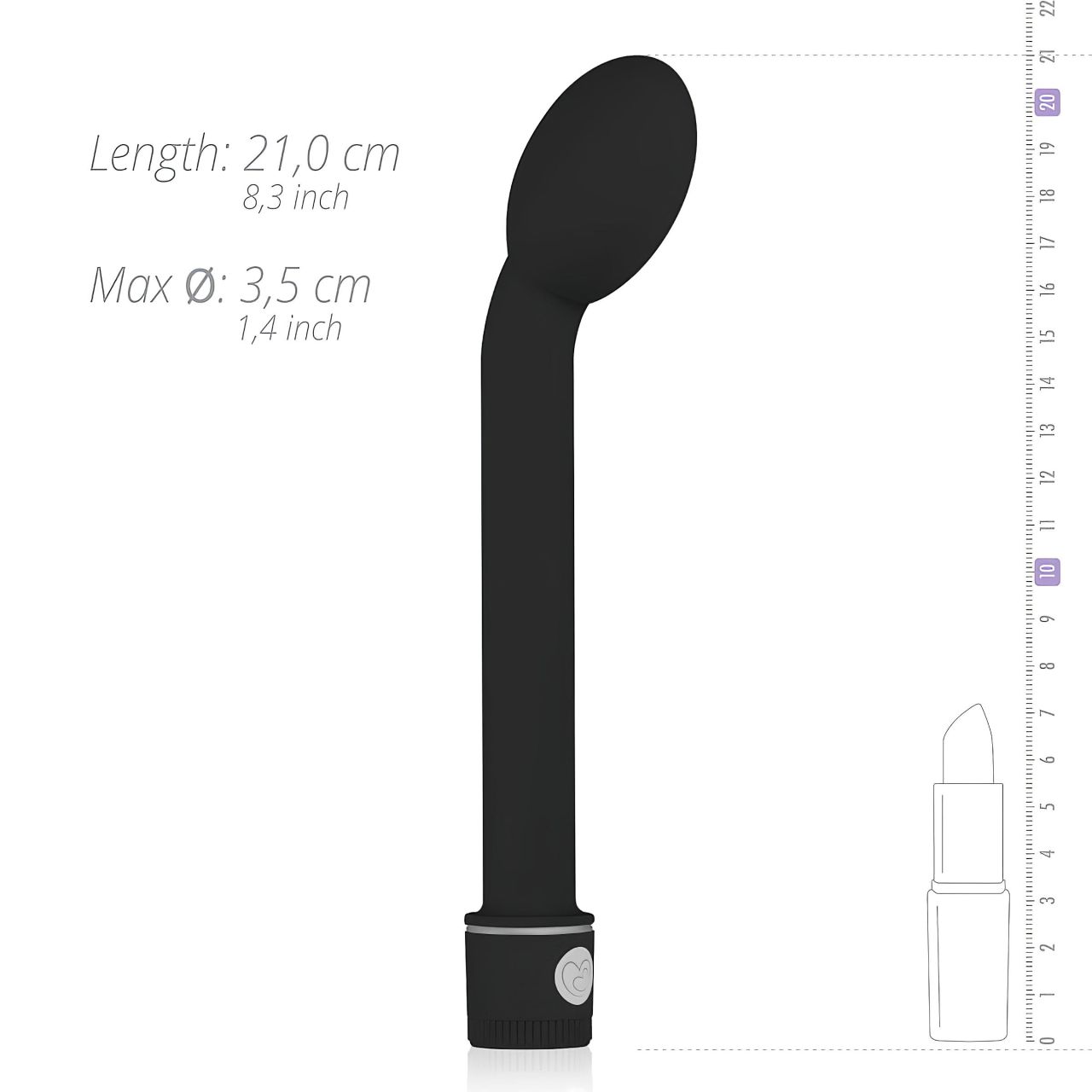 EasyToys Slim - G-pont vibrátor (fekete)