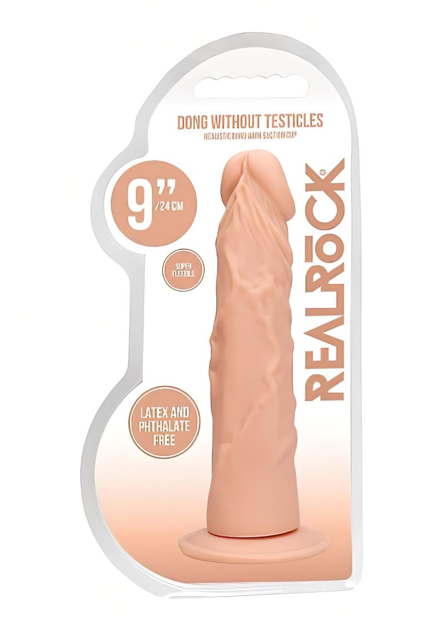 RealRock Dong 9 - élethű dildó (23 cm, testszínű)